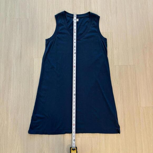 Pact Organic Cotton Sleeveless A-Line Mini Dress Blue V Neckline Beachy-medium - Picture 8 of 8